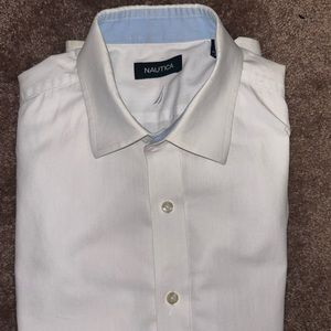 White nautica button down dress shirt.